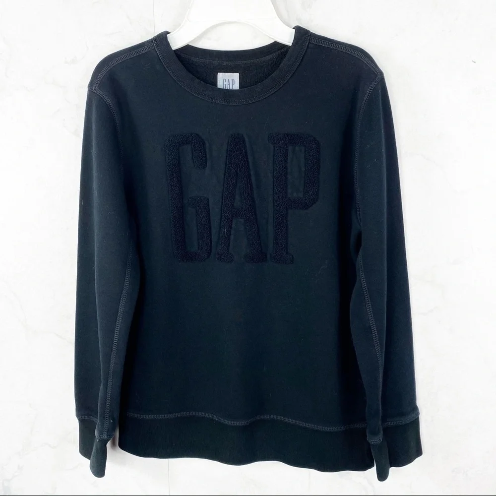[Gap] Black Logo Crewneck